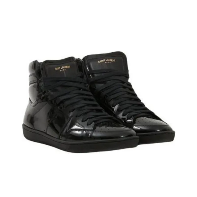 SAINT LAURENT SL/10 High-Top Skateboard Shoes Men's Black-2