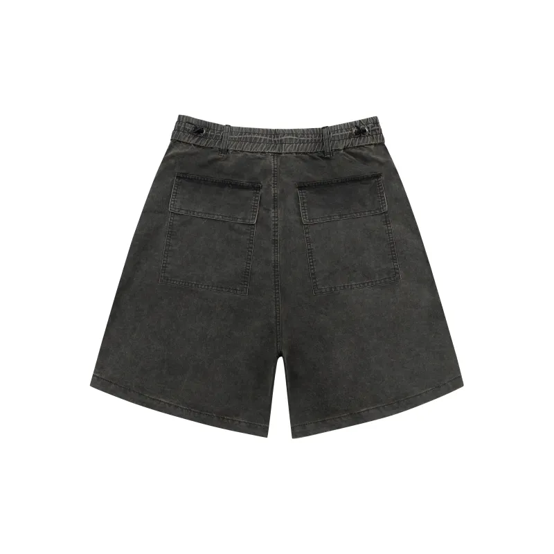 ARNODEFRANCE Casual Shorts Unisex Washed Black-1