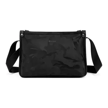 BJIAX Nylon Crossbody Bag Regular Unisex Black Camouflage