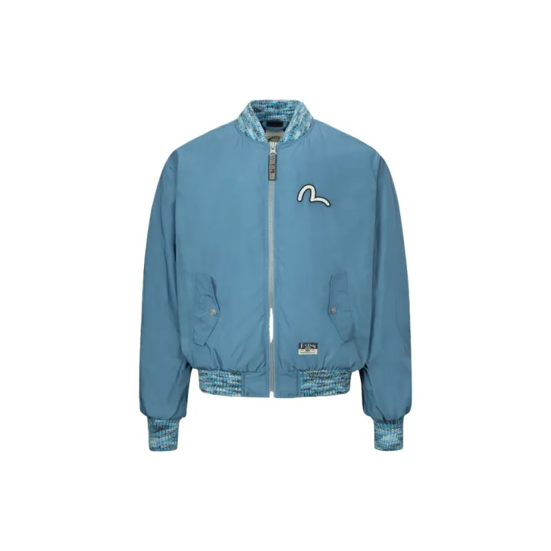 EVISU 2024 Fall And Winter Jackets Coats Men Gray Blue-1