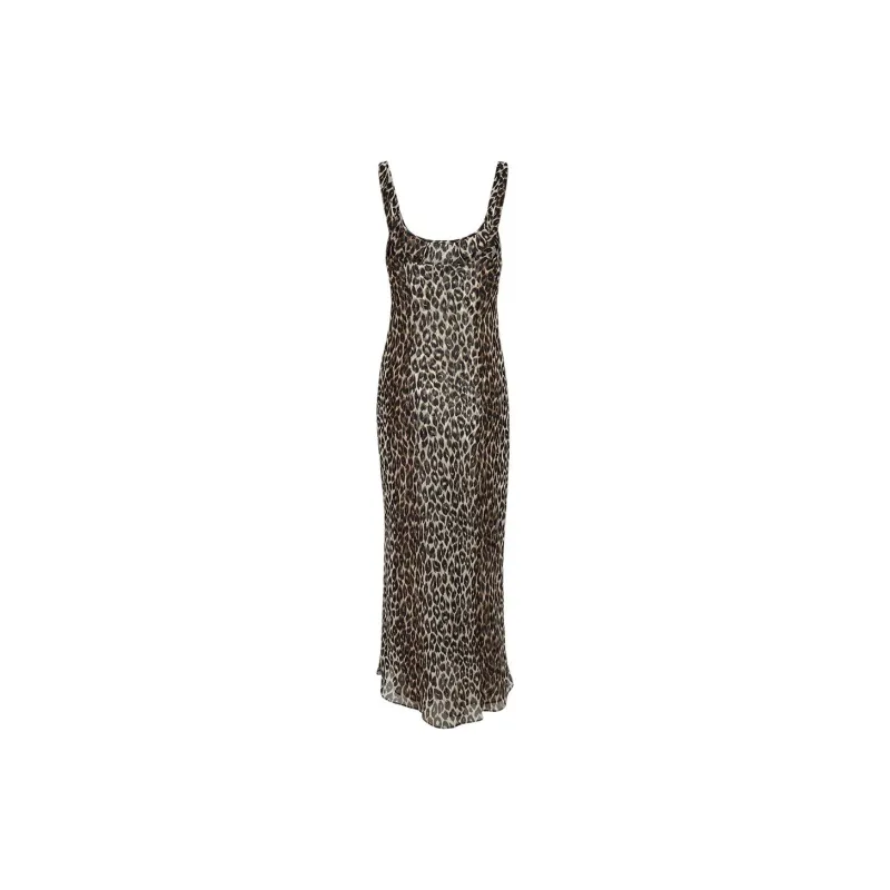 Realisation Par SS24 The Gabriella Slip Dresses Women's Leo Leopard Shadow Print-1