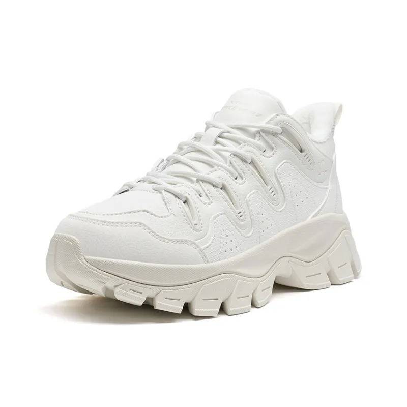 XTEP Chuanxing Lite Warm Slip Resistant High Top Casual Shoes Women's Sail White-2