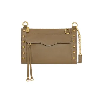 REBECCA MINKOFF Genuine Leather Shoulder Bag Crossbody Bag Women's Earth Brown