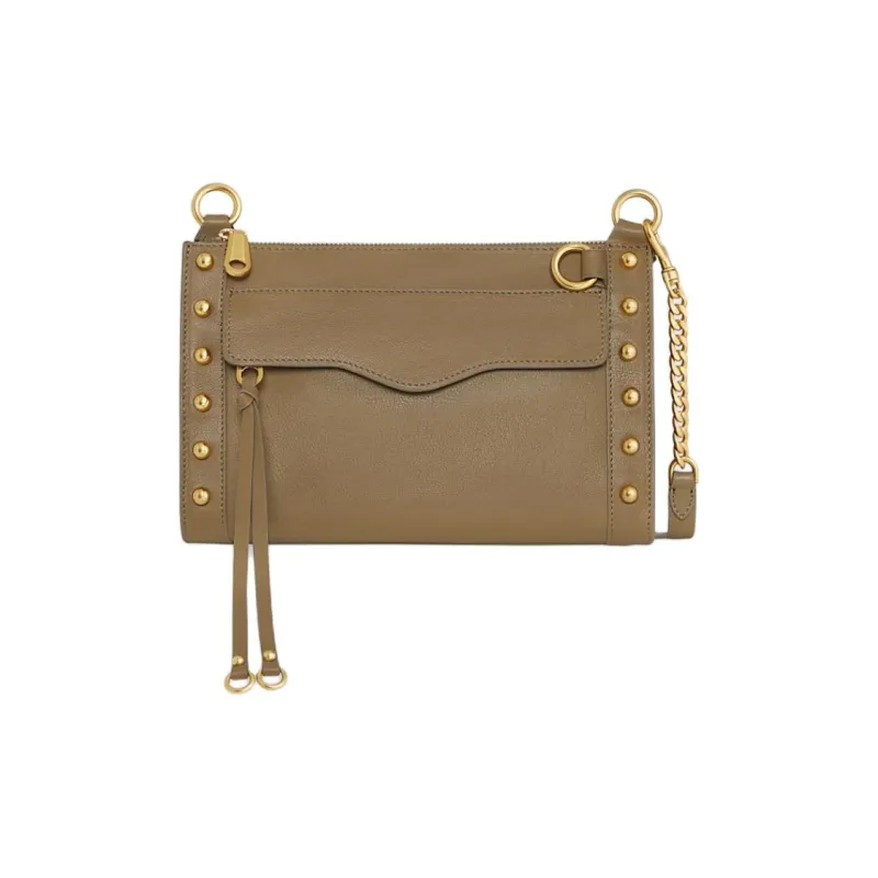 REBECCA MINKOFF Genuine Leather Shoulder Bag Crossbody Bag Women's Earth Brown-0