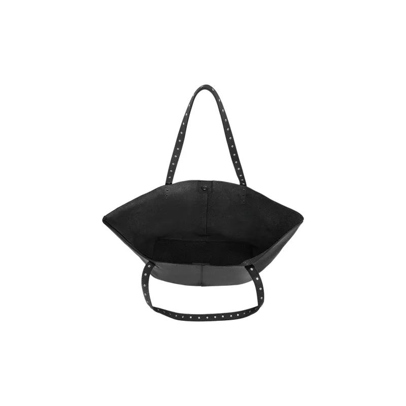 REBECCA MINKOFF Genuine Leather Tote Bag Shopping Bag Handbag Women's Gray-2
