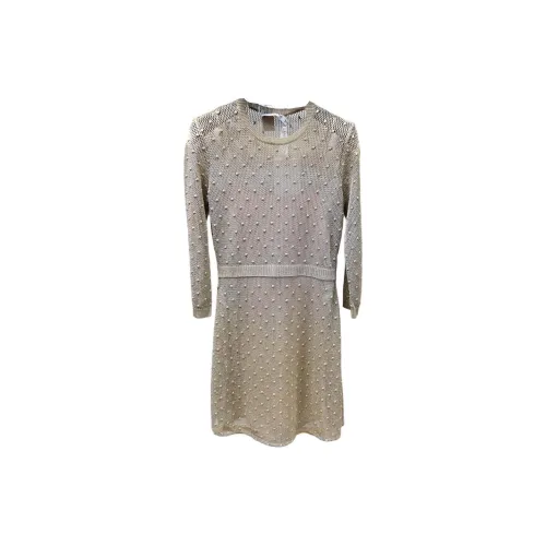DIOR Long-Sleeved Dresses Women's Gold