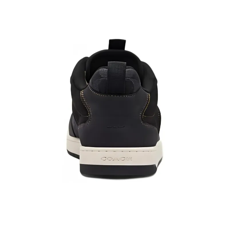 COACH Low Top Skateboard Shoes Men's Black-4