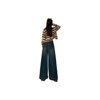 Oudifu Jeans Women's Vintage Blue