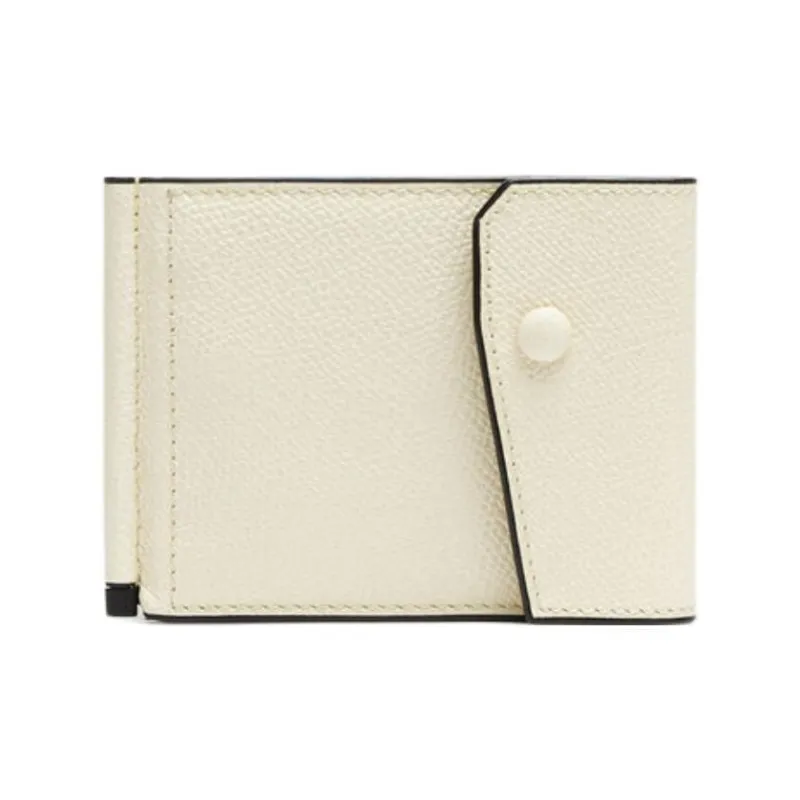 Valextra Millepunte Calfskin Wallet Men White-0