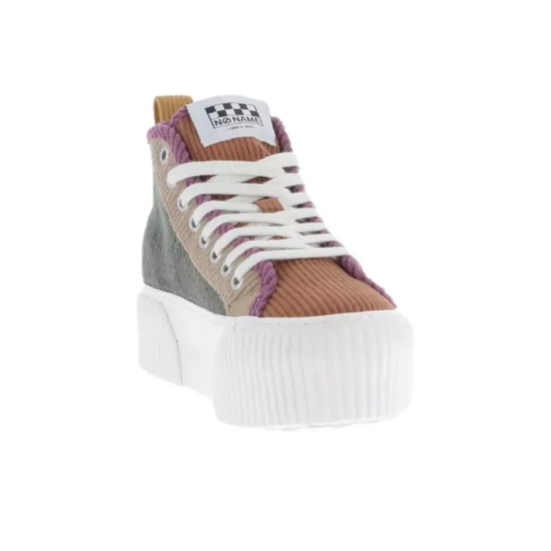 NO NAME Anti Slip Wear Resistant Mid Top Skateboard Shoes Women's Brown-3