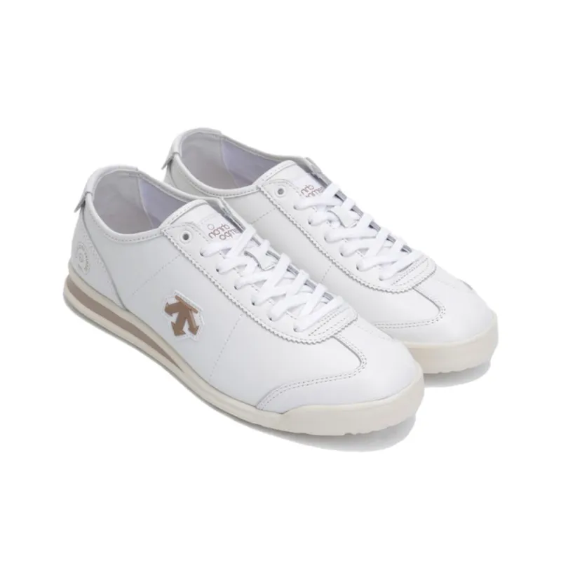 DESCENTE Crontempo Slip-Resistant Low-Top Running Shoes Unisex White Brown-3