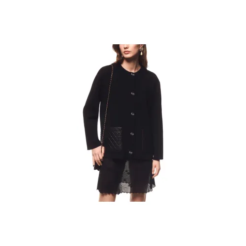 CHANEL Leather Jackets Women's Black