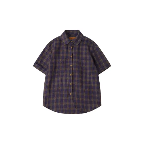 CYCLE DOCUMENT Shirts Women's Purple Plaid