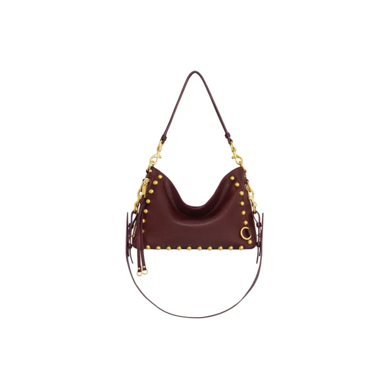 REBECCA MINKOFF Soft Leather Shoulder Bag Crossbody Bag Women's Burgundy-0