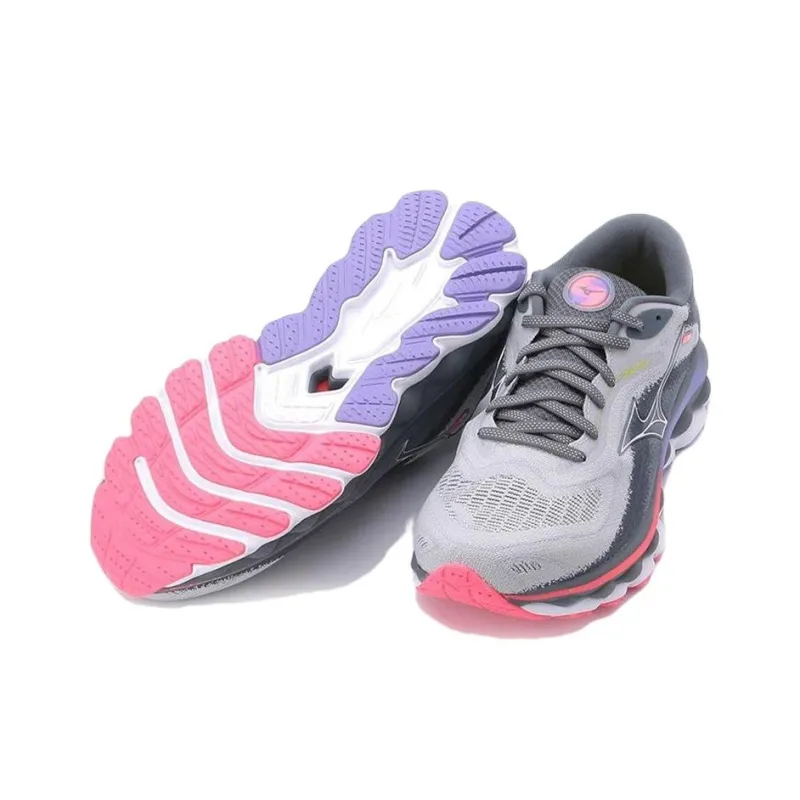 Mizuno Women's Wave Sky 7 Super Wide 'Pearl Blue High Vis Pink' Women's-4