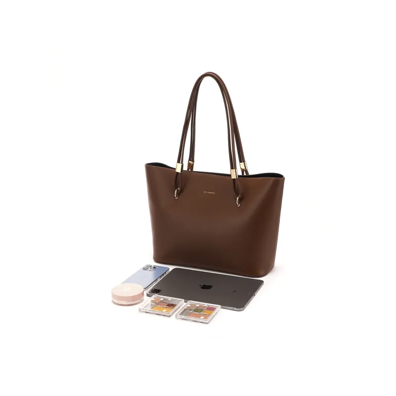 RED DRAGONFLY PU Commute, Shopping Bag, Tote Bag, Shoulder Bag Women's Black/Brown/Ecru-17