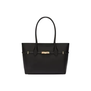 Furla Calfskin Tote Bag, Shopping Bag, Shoulder Bag, Handbag Women's Black