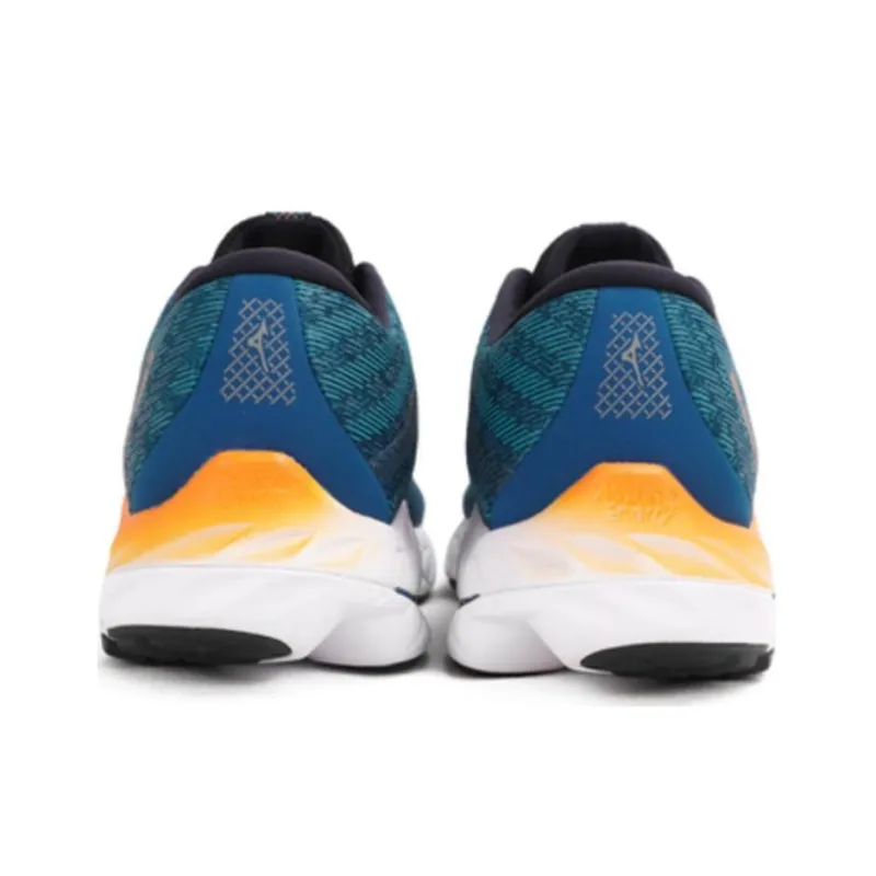 Mizuno Wave Inspire 19 Anti-Slip Wear-Resistant Low-Top Marathon Running Shoes Men Blue-6