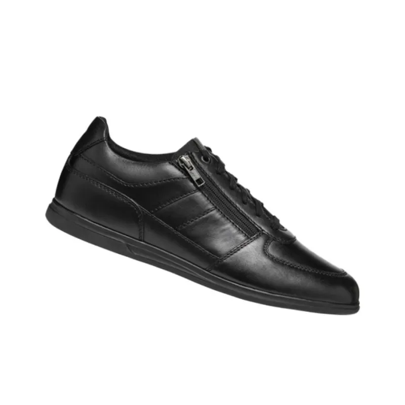 GEOX Low Top Skateboard Shoes Men Black-4