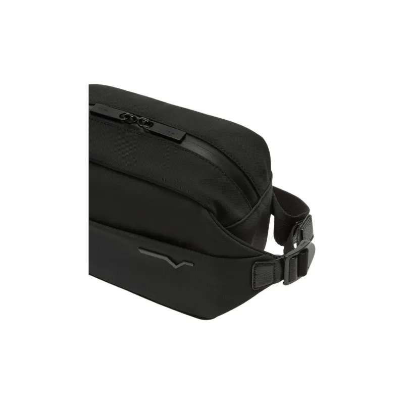Valextra Recycled Nylon Fanny Pack Men Black-1