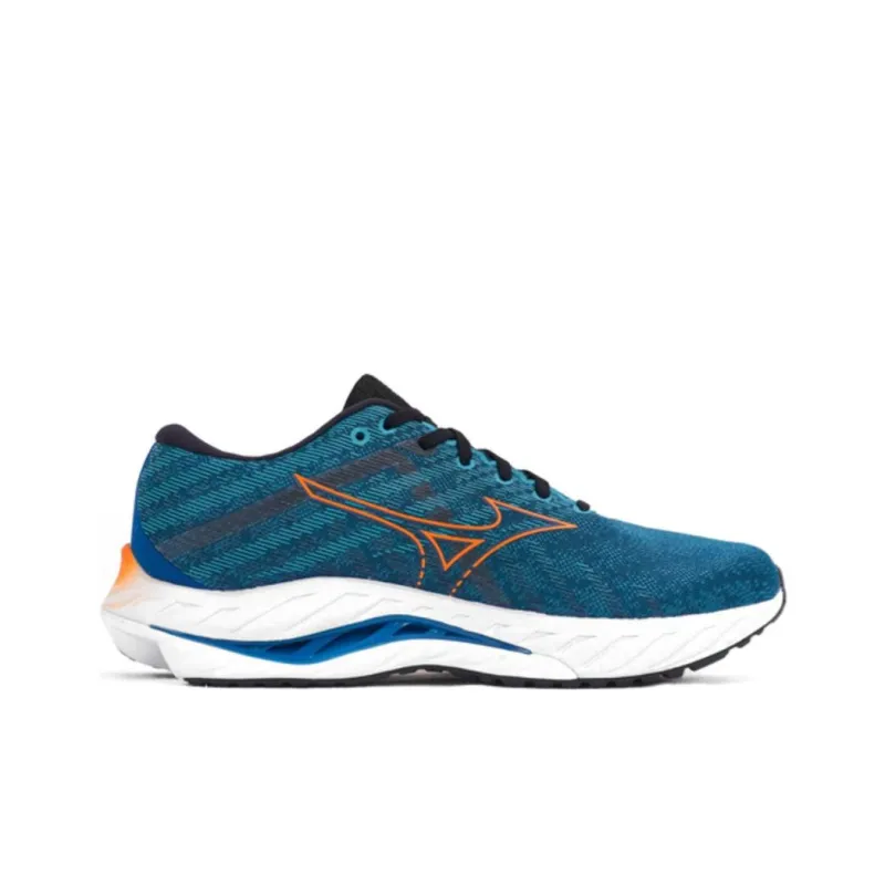 Mizuno Wave Inspire 19 Anti-Slip Wear-Resistant Low-Top Marathon Running Shoes Men Blue-1