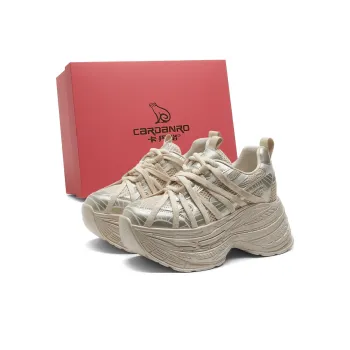 CARDANRO Small-sized Sky Vegetables Low-Top Platform Height Increasing 10cm Chunky Sneakers Women's