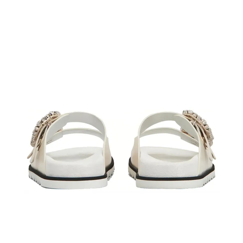 Roger Vivier Slidy Viv' Buckle Open Toe Mules Women's-5