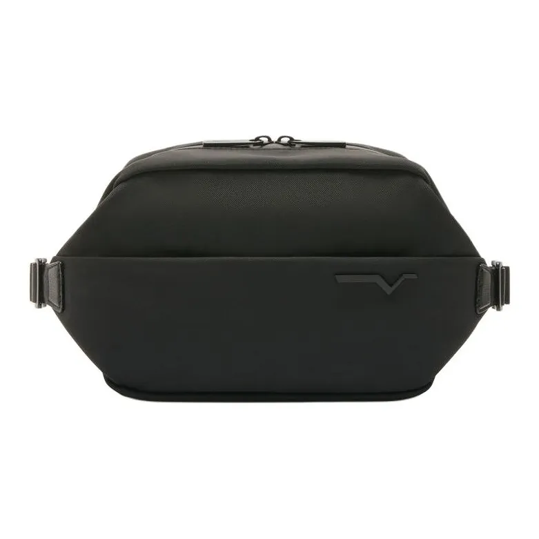 Valextra Recycled Nylon Fanny Pack Men Black-0