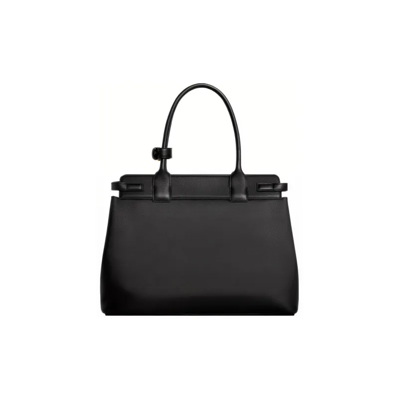 CELINE Cow Leather Handbag Women's Black-2