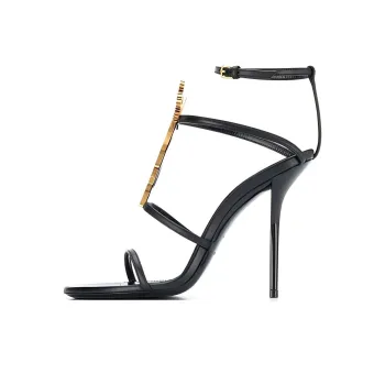 SAINT LAURENT CASSANDRA One Strap Sandals 11cm Women's Black
