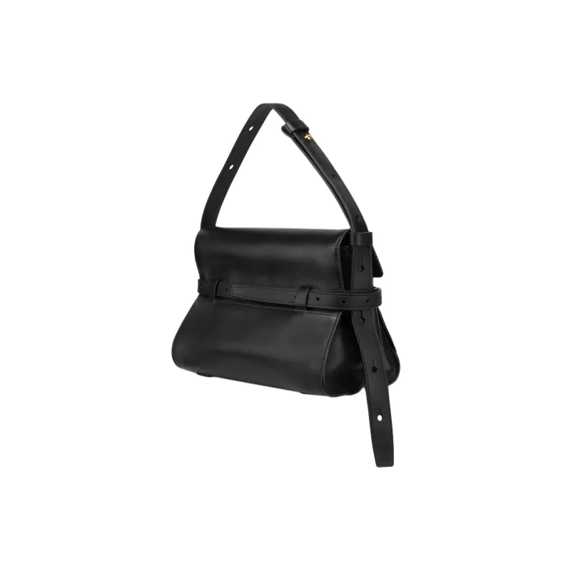 MOSCHINO Sheepskin Crossbody One Shoulder Handbag Extra Large Women's Black-1