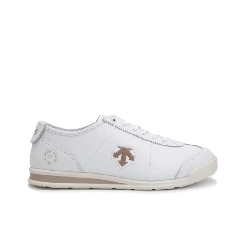 DESCENTE Crontempo Slip-Resistant Low-Top Running Shoes Unisex White Brown-1