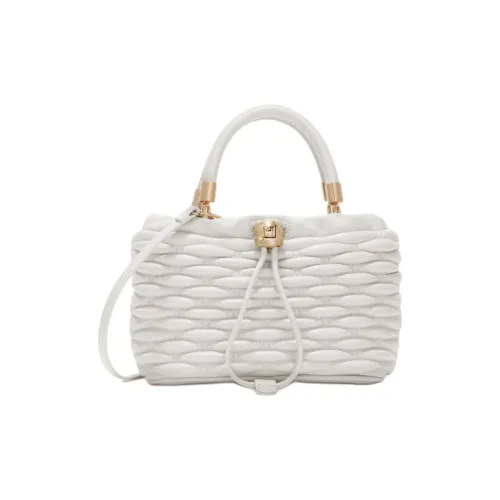 Furla Calfskin One Shoulder Handbag, Crossbody Bag Mini Women's Cotton White