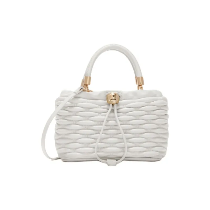 Furla Calfskin One Shoulder Handbag, Crossbody Bag Mini Women's Cotton White-0