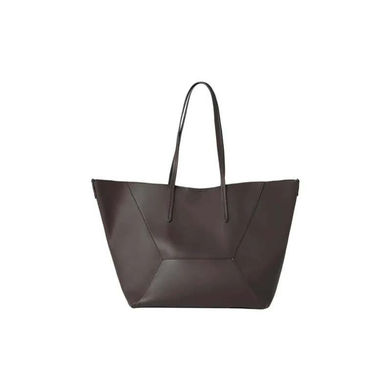 Brunello Cucinelli Calfskin Tote Bag Shopping Bag Handbag Shoulder Bag Women's Brown-1