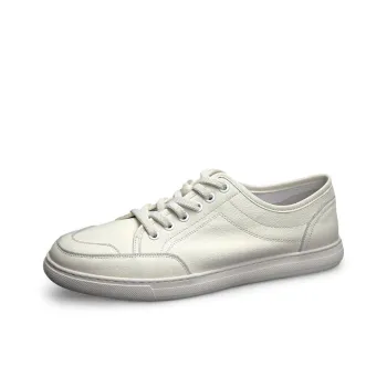 Devanro Small White Shoes Moisture Wicking Wear Resistant Breathable Slip Resistant Low Top Skateboard Shoes Men