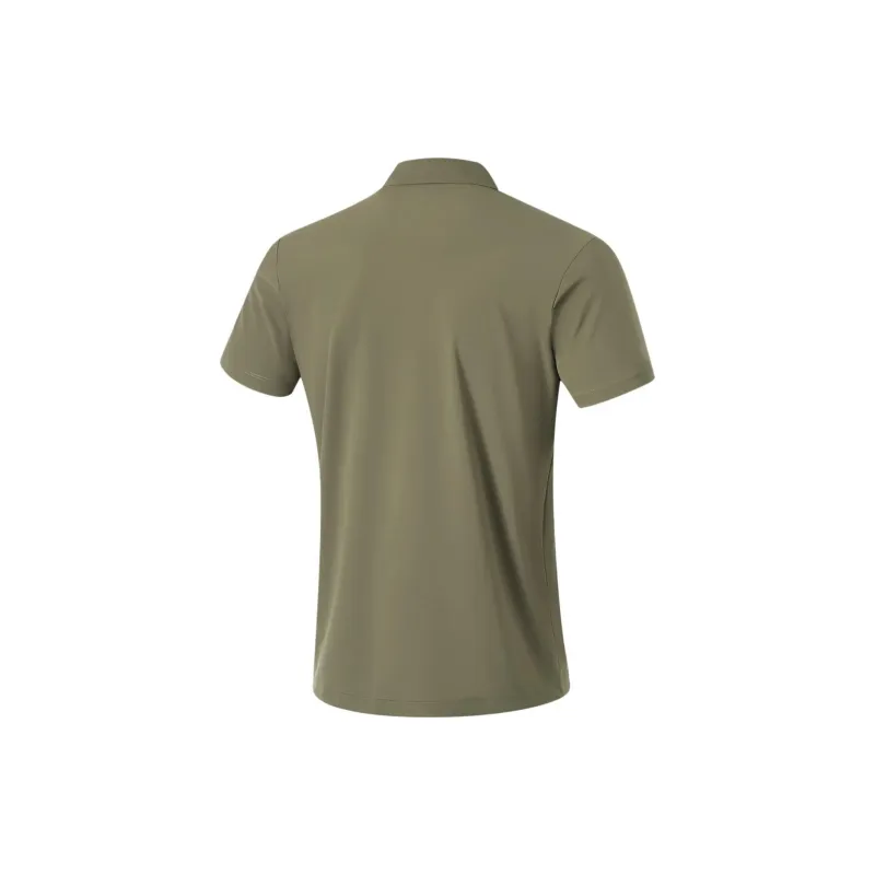 LiNing Fitness Series Polo Shirt Men Army Sail Green-1