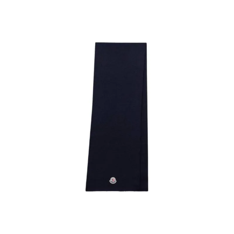Moncler Ribbed Knit Wool Scarf-0