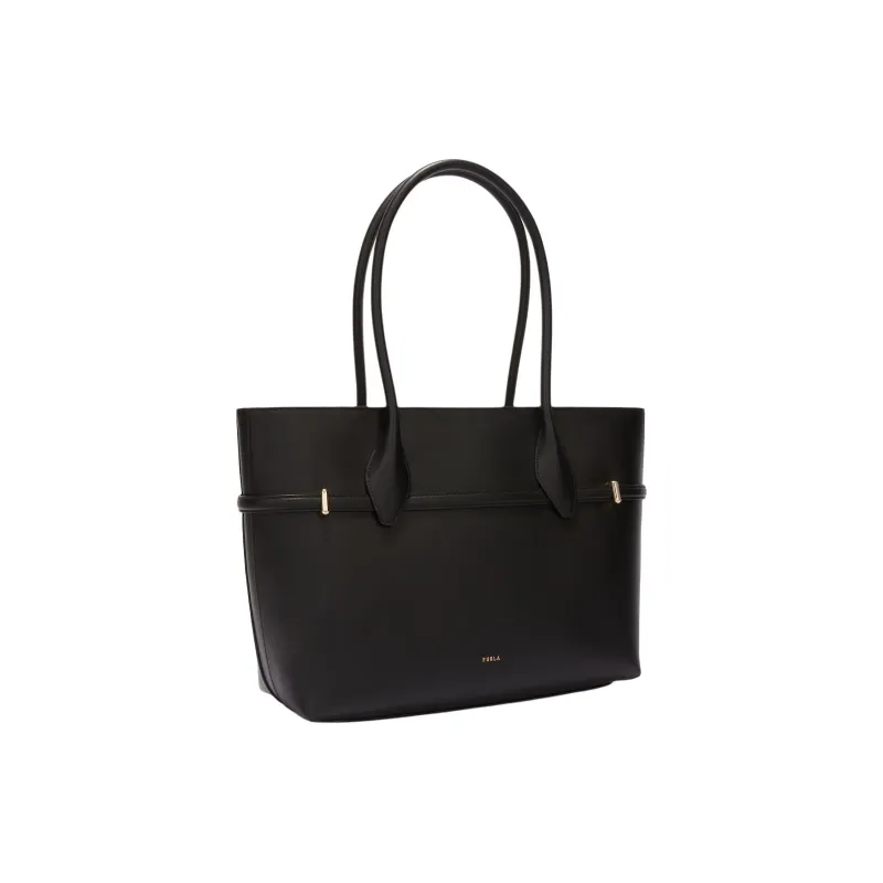 Furla Calfskin Tote Bag, Shopping Bag, Shoulder Bag, Handbag Women's Black-1
