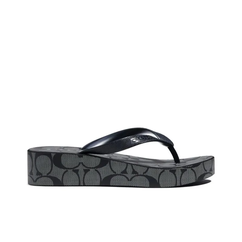 COACH EVA Slide Slippers Women's Black-1