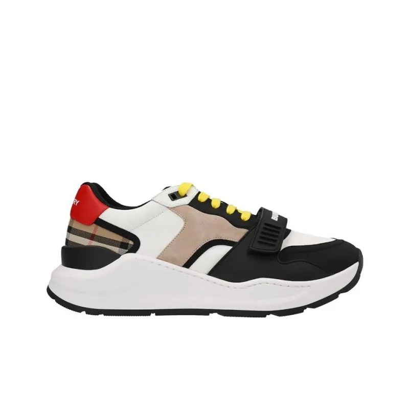 Burberry Vintage Low Top Casual Shoes Men's Black White-1