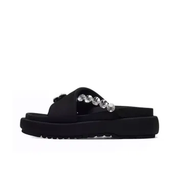 OBWA Abrasion Resistant Slip Resistant Flip Flops Women's Black