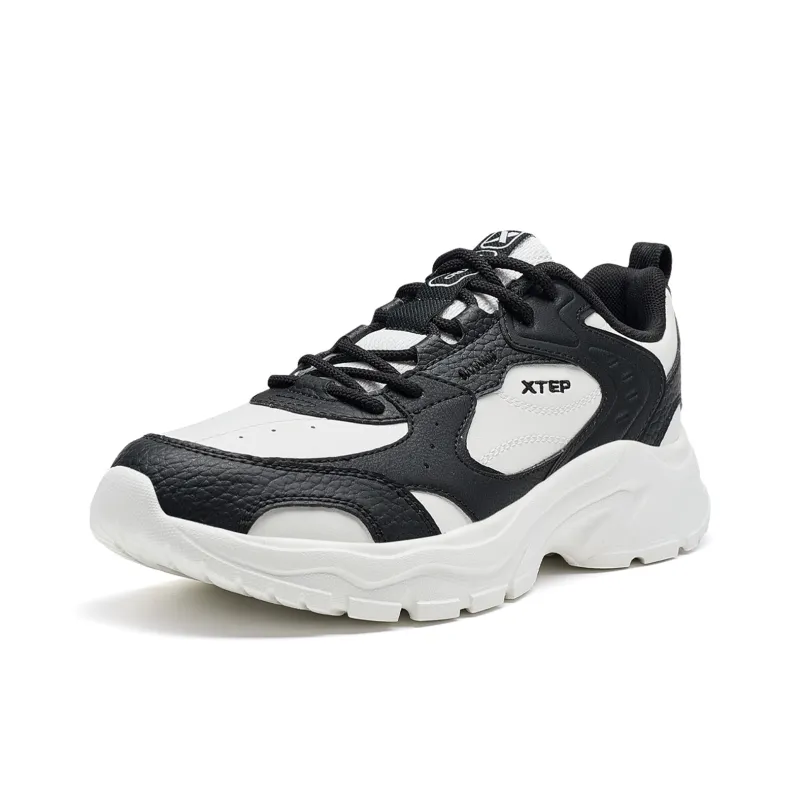 XTEP Anti Slip And Wear Resistant Water Resistant Low Top Casual Shoes Women's Sail White Black-2
