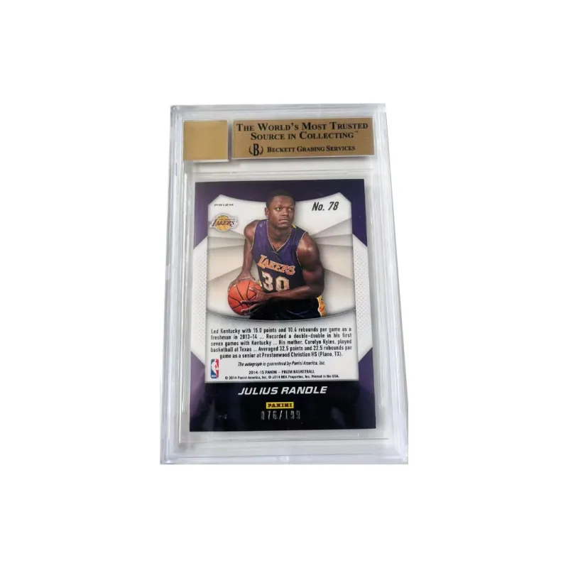 PANINI 14 15 Lakers Randle Rising Stars RC Prizm Signature Refractor BGS 9.5 Signature 10/10 Graded Cards 1 Pc-1