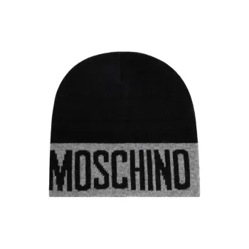 MOSCHINO Intarsia-knit Logo Beanie