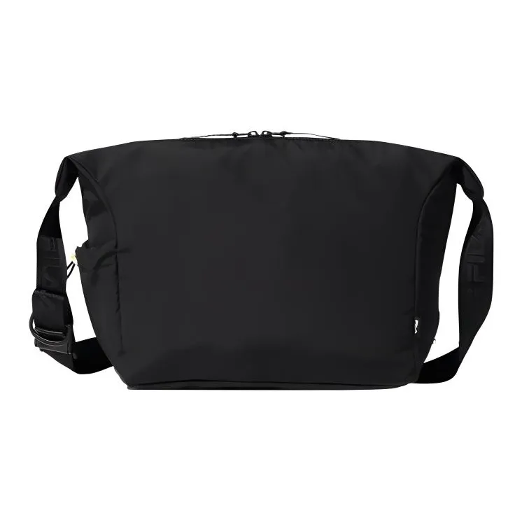 FILA Nylon Hobo Bag Crossbody Bag Shoulder Bag Unisex Black-0