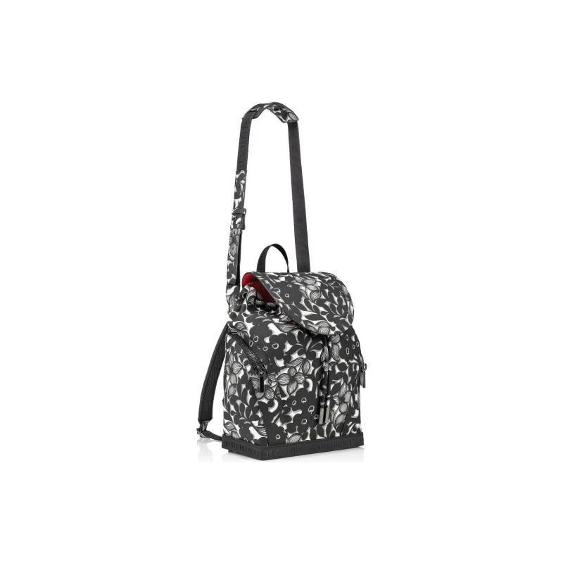 CL LUBOTING Calfskin Backpack Men Black & White-1