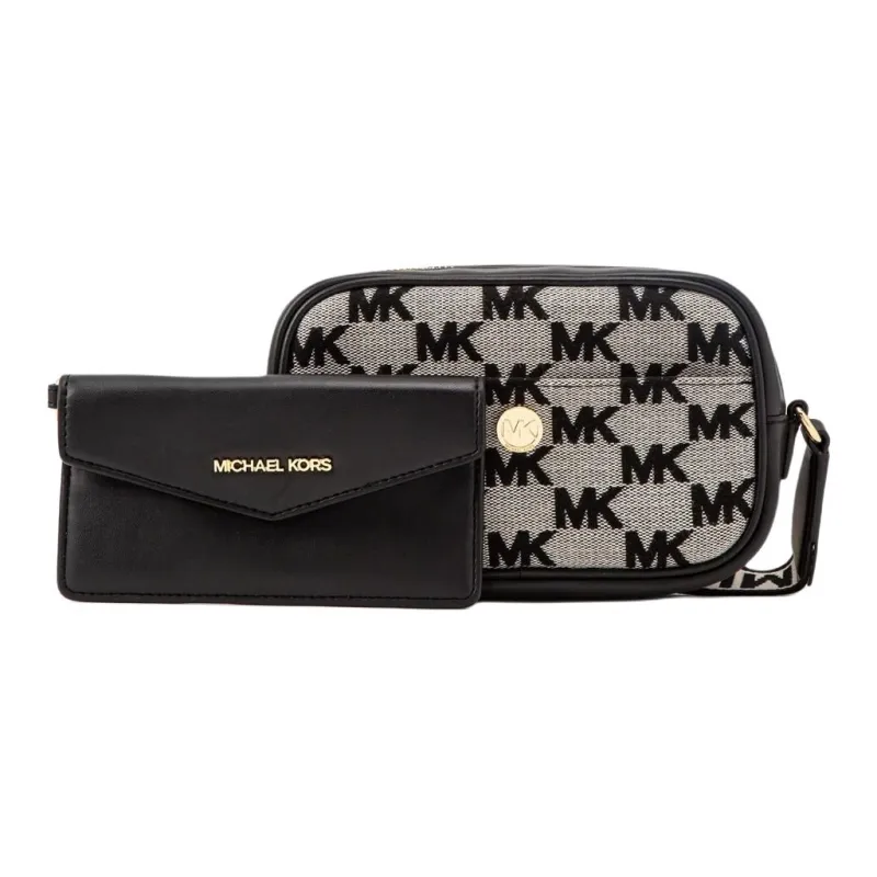 MICHAEL KORS Maisie Cotton With Polyester Camera Bag, Shoulder Bag, Crossbody Bag Small Size Women's Black-1
