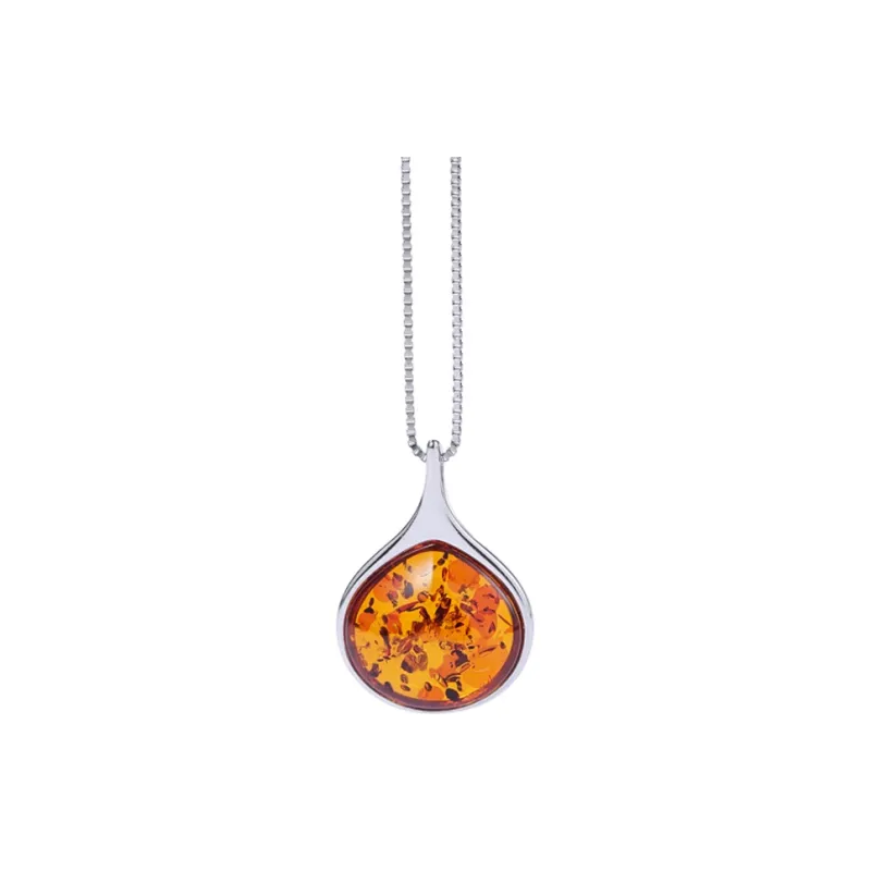 S&A S925 Silver With Amber Fine Jade Necklaces Women's-0