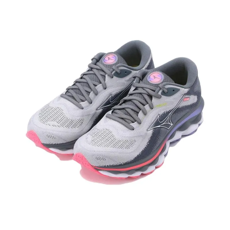 Mizuno Women's Wave Sky 7 Super Wide 'Pearl Blue High Vis Pink' Women's-1